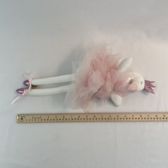 Floral Services Sophia White Swan 18" Plush Pink Ballerina Tutu Sparkle Crown - Picture 8 of 8